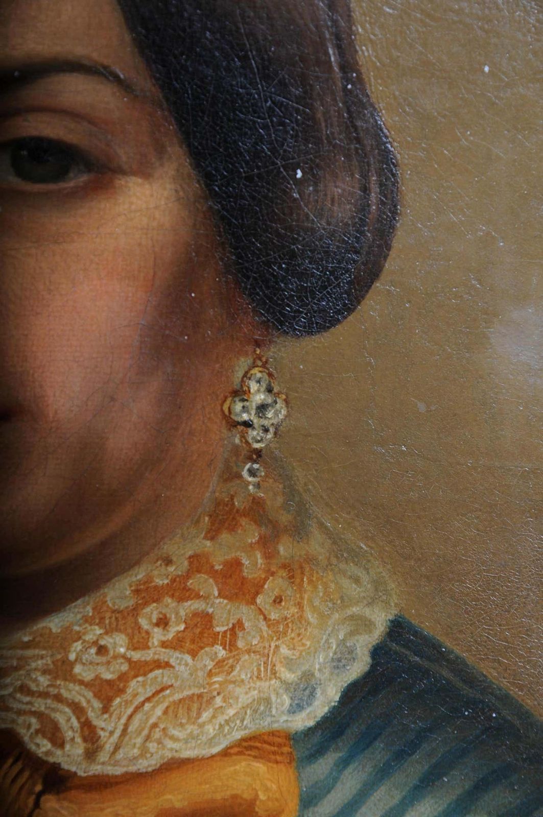 Antique Biedermeier Ladies Portrait / Painting, 19th Century photo vinterior