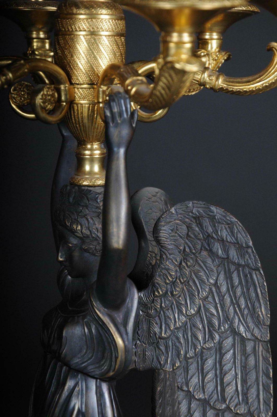 Pair Of Empire Ceremonial Bronze Candelabras/Candlesticks After P. P. Thomire photo buy