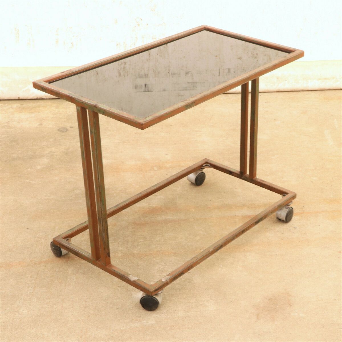 Czechoslovak Industrial Serving Trolley On Wheels From The 1970s photo Furniture
