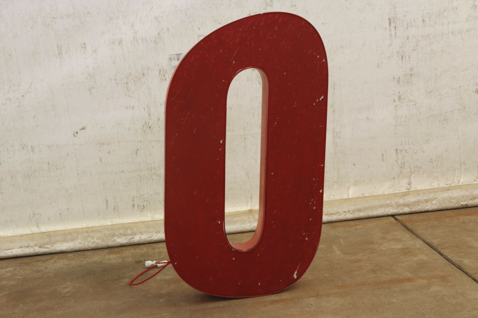 Eastern Bloc Huge Iluminated Letter O In The Form Of A Floor Night Lamp, 1970´S photo for sale