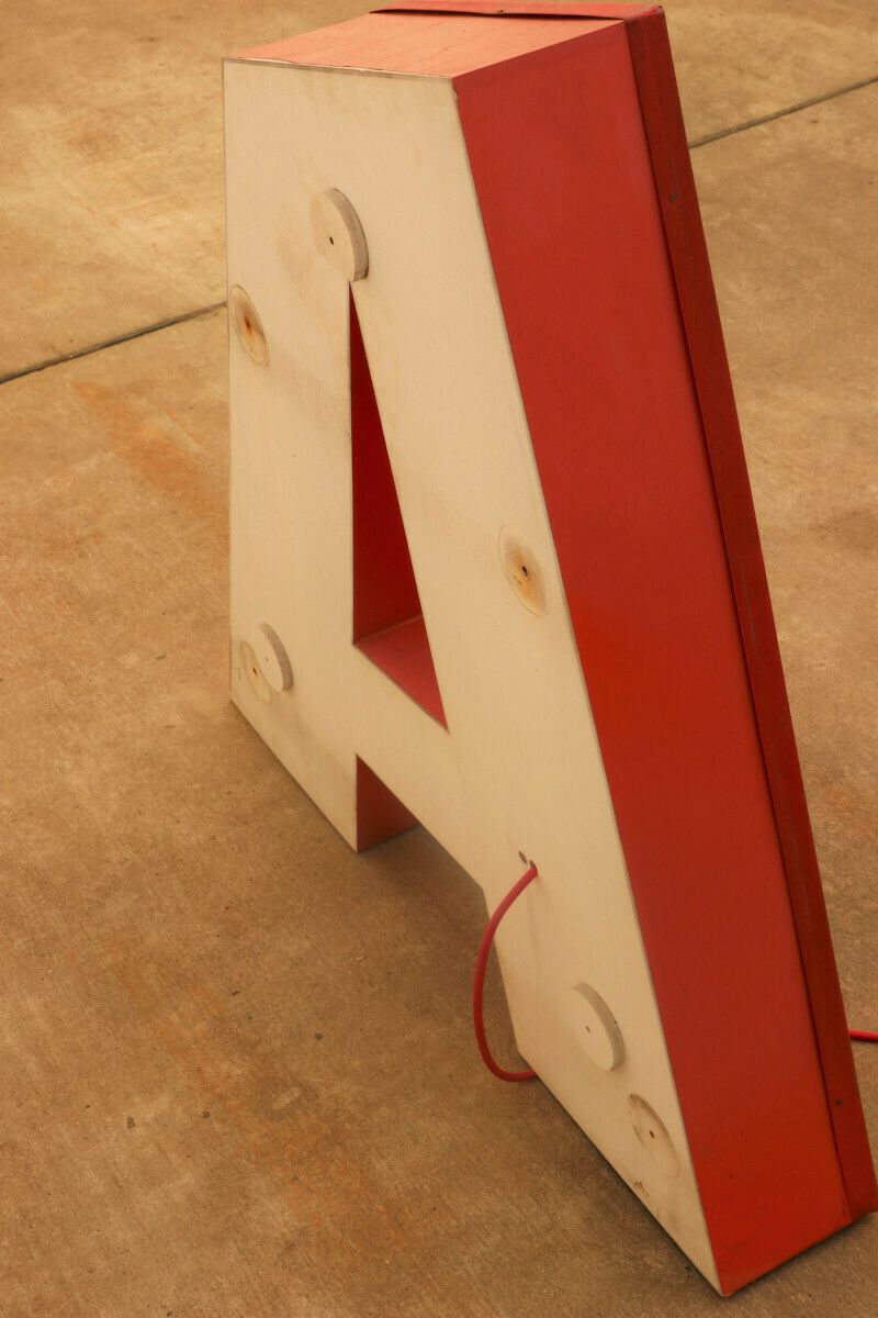 Eastern Bloc Vintage Iluminated Letter A In The Form Of A Floor Night Lamp, 1970 photo vinterior