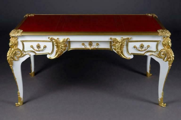 20th Century Bureau Plat Or Writting Table By The Model Of Andre Charles Boulle photo furniture