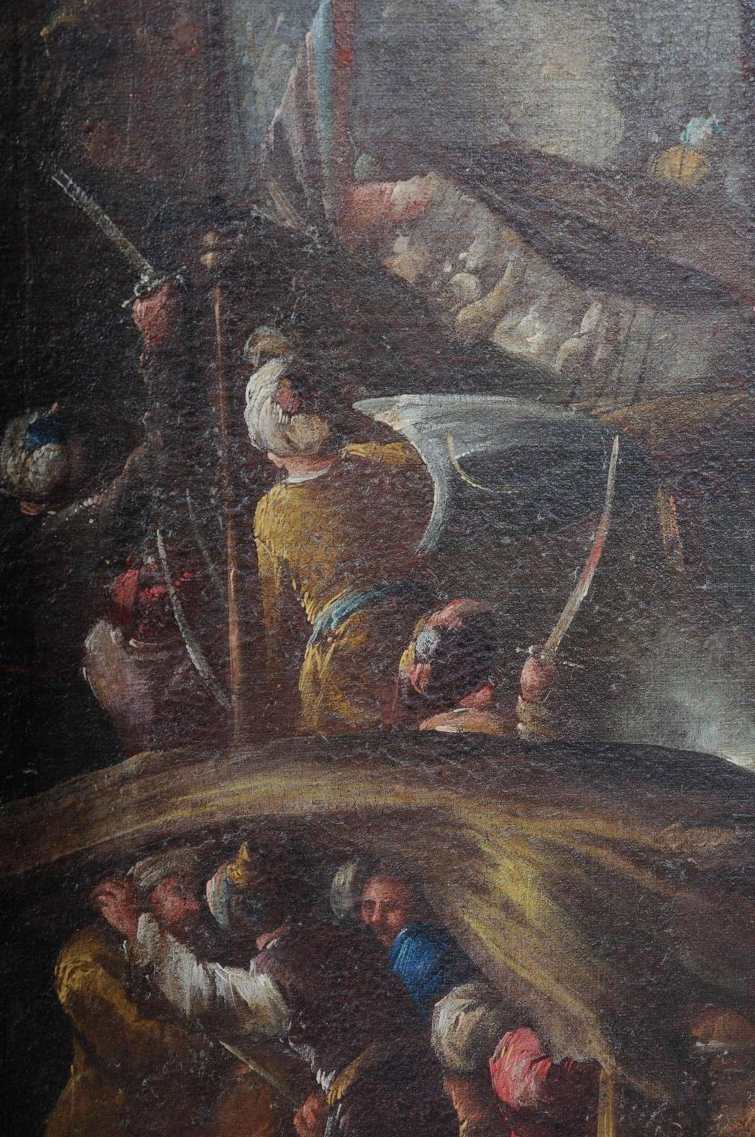 photo vinterior Ottomans Oil Painting Battle Scene From 1740