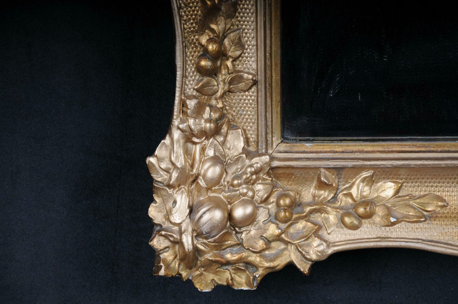 Beautiful Antique Historicism Mirror, Around 1870, Gilded photo vintage