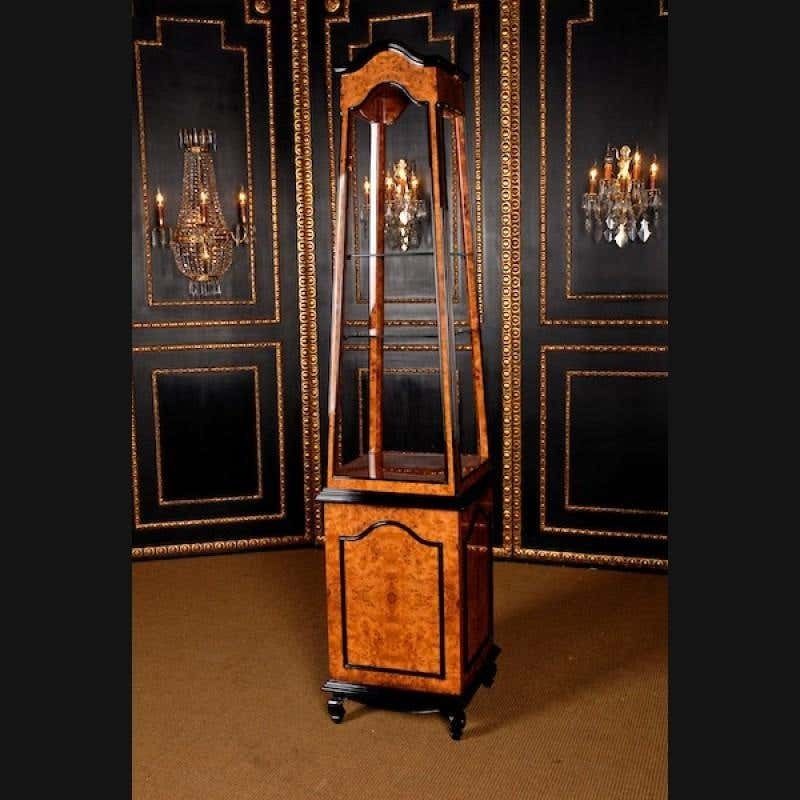 20th Century Decorative Shelf Showcase In Biedermeier/Empire Style, Maple Root photo Furniture