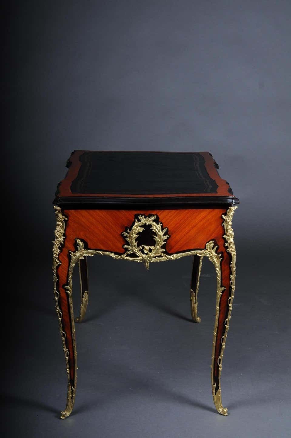 20th Century Louis XV Style French Bureau Plat Or Desk After Francois Linke photo Furniture