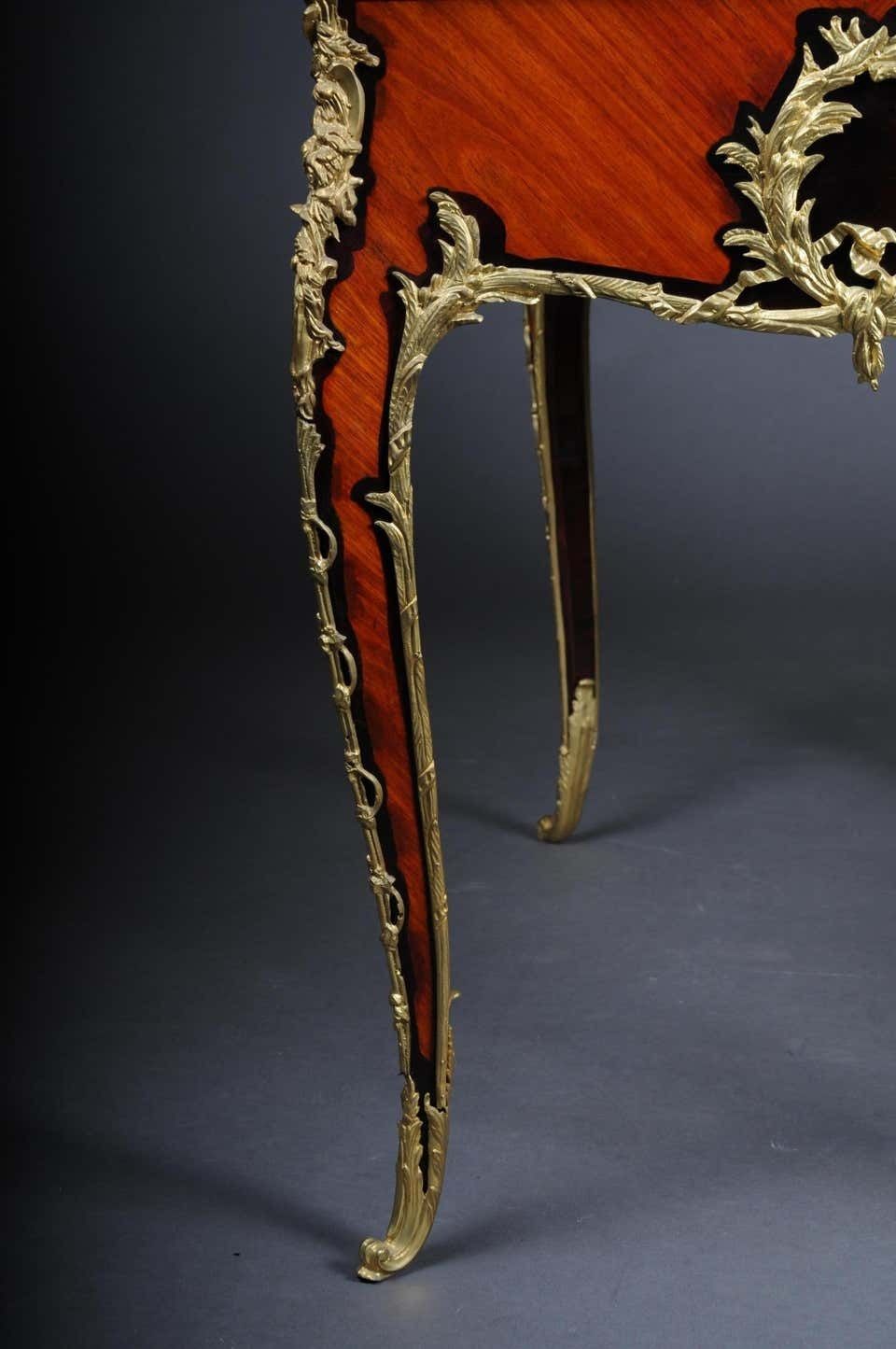 photo for sale 20th Century Louis XV Style French Bureau Plat Or Desk After Francois Linke