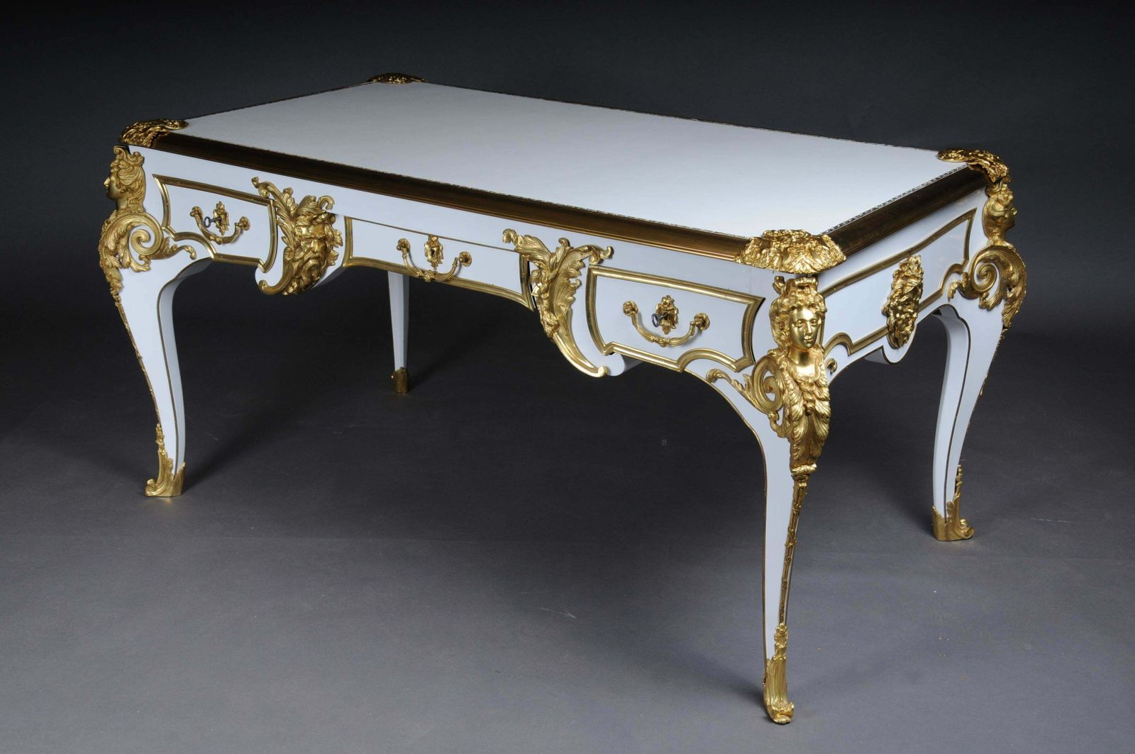 20th Century Bureau Plat Or Desk By The Model Of Andre Charles Boulle photo buy