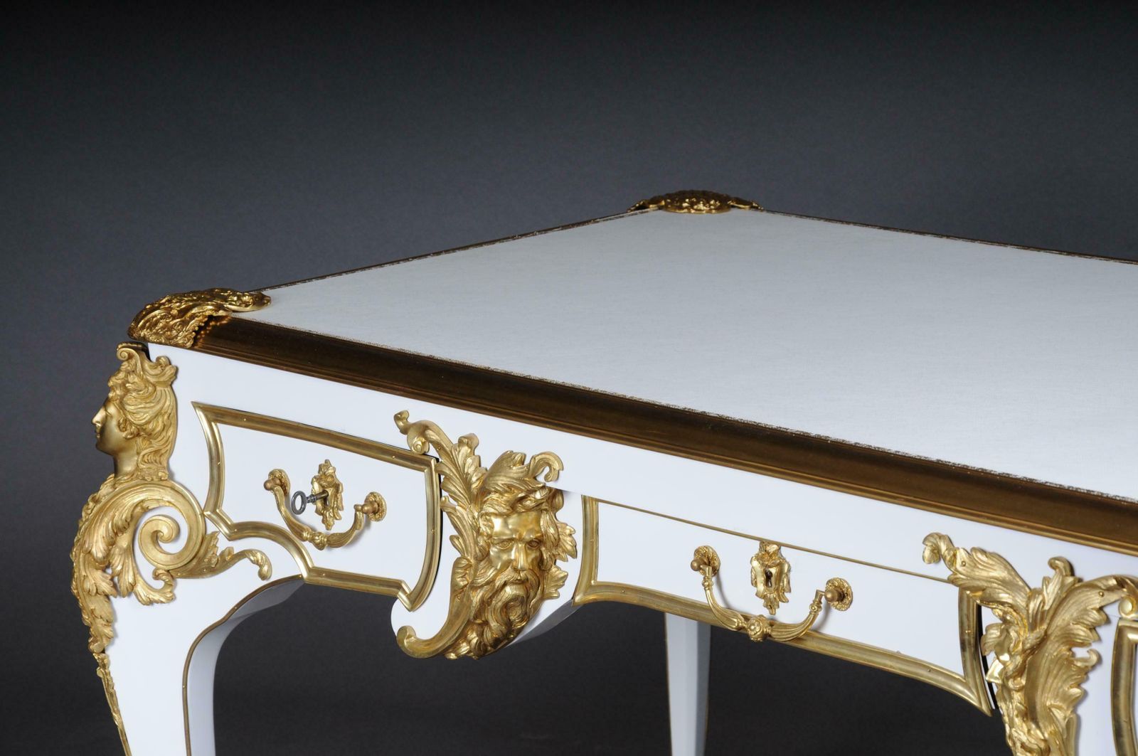 20th Century Bureau Plat Or Desk By The Model Of Andre Charles Boulle photo vintage