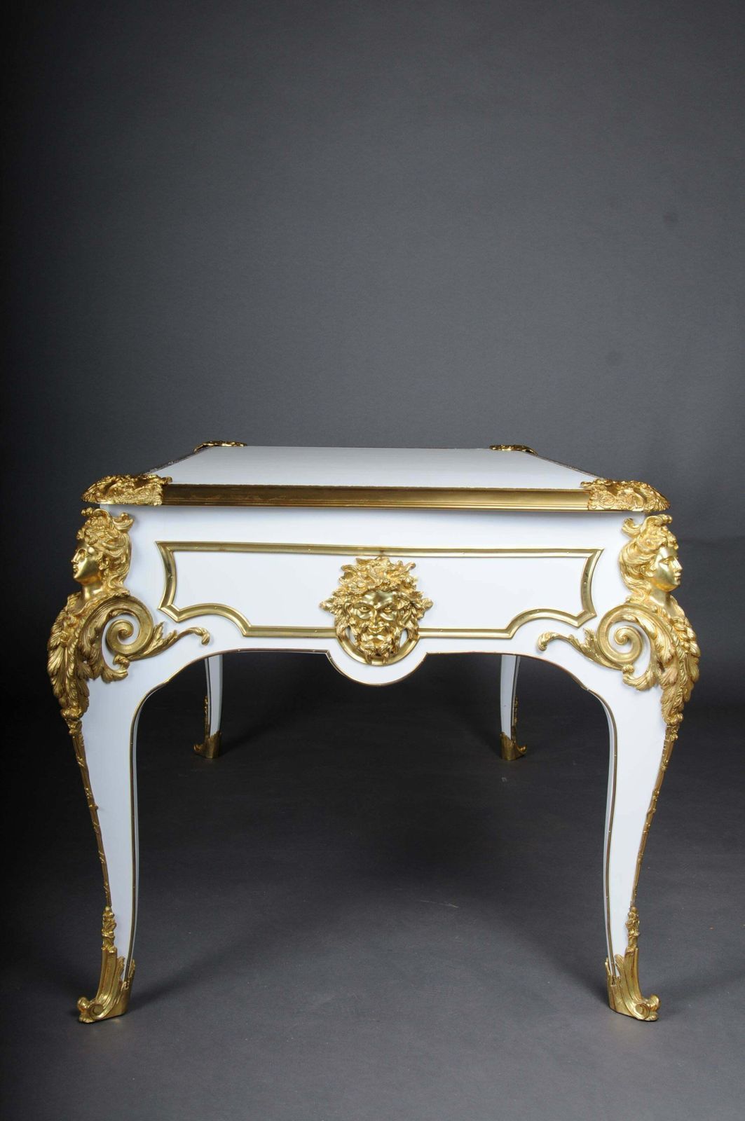Furniture 20th Century Bureau Plat Or Desk By The Model Of Andre Charles Boulle photo