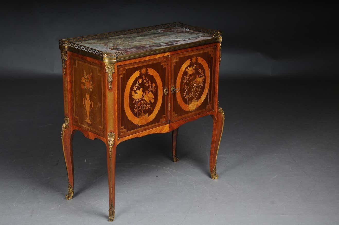 19th Century French Marquetry Chest Of Drawers Transition, Napoleon III, Circa 1870 photo furniture
