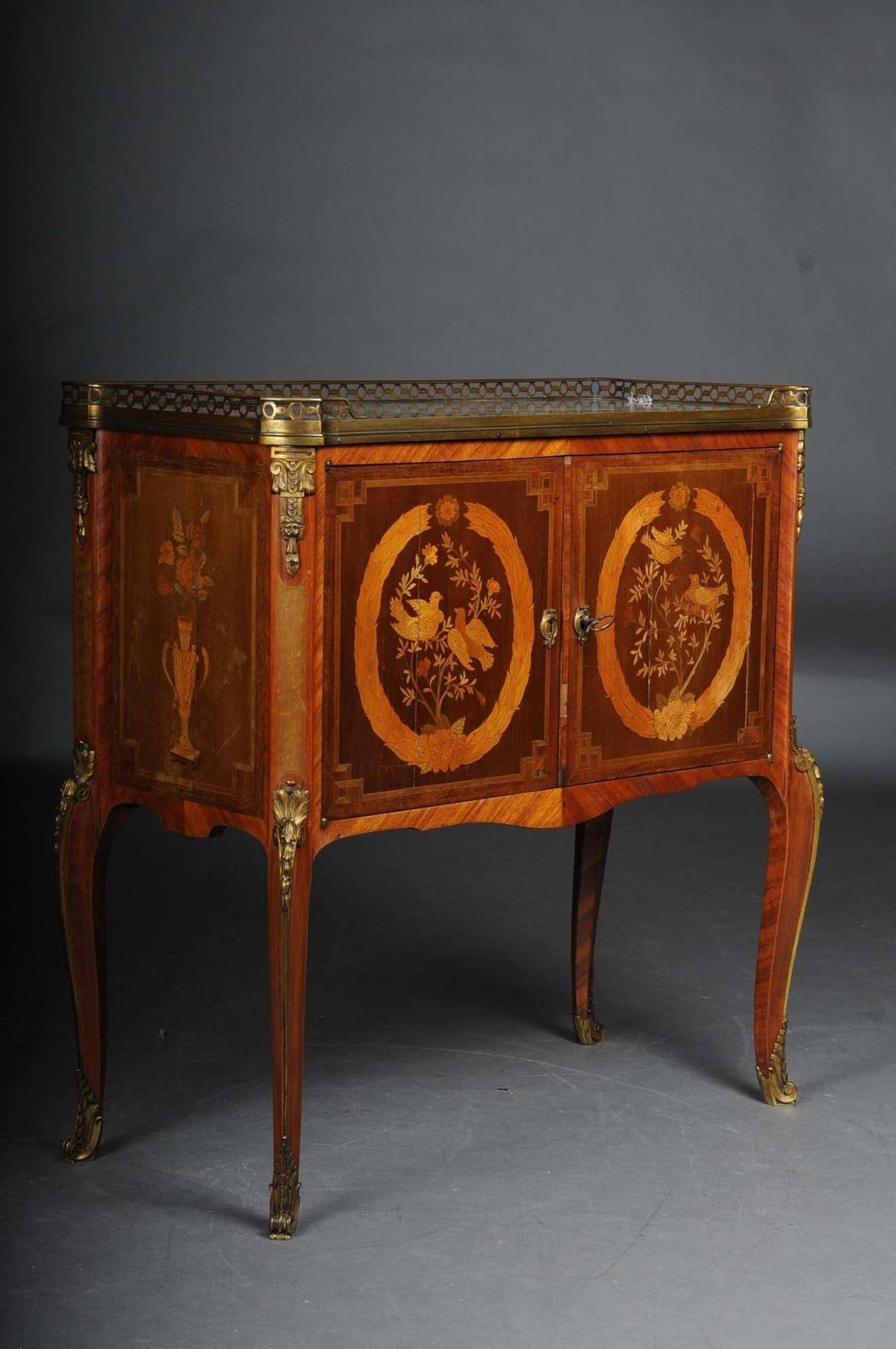 19th Century French Marquetry Chest Of Drawers Transition, Napoleon III, Circa 1870 photo for sale