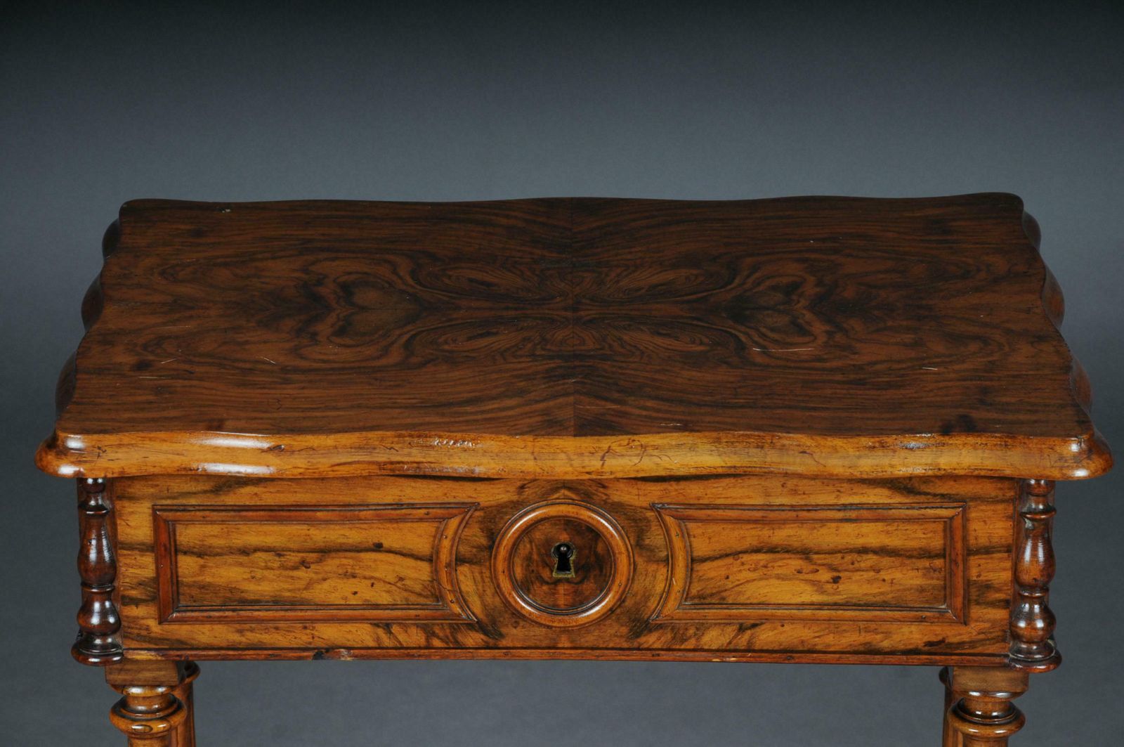 Fancy Biedermeier Sewing Table / Side Table Circa 1850 Walnut photo 1698.0
