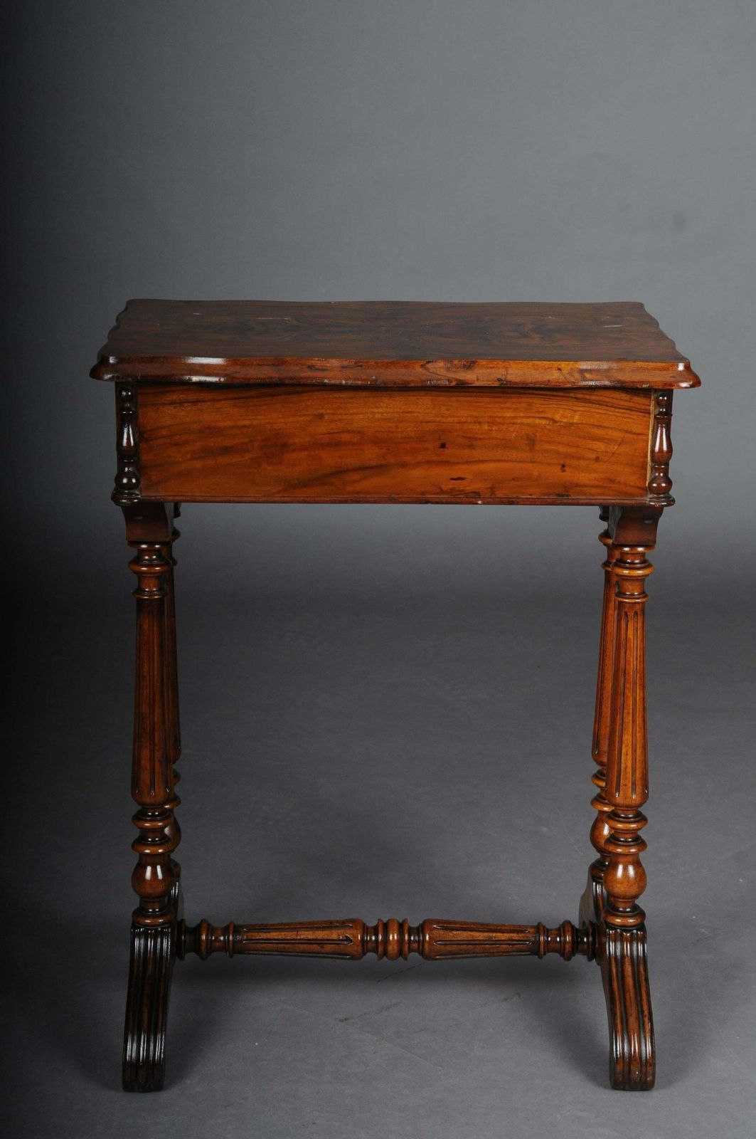 Furniture Fancy Biedermeier Sewing Table / Side Table Circa 1850 Walnut photo