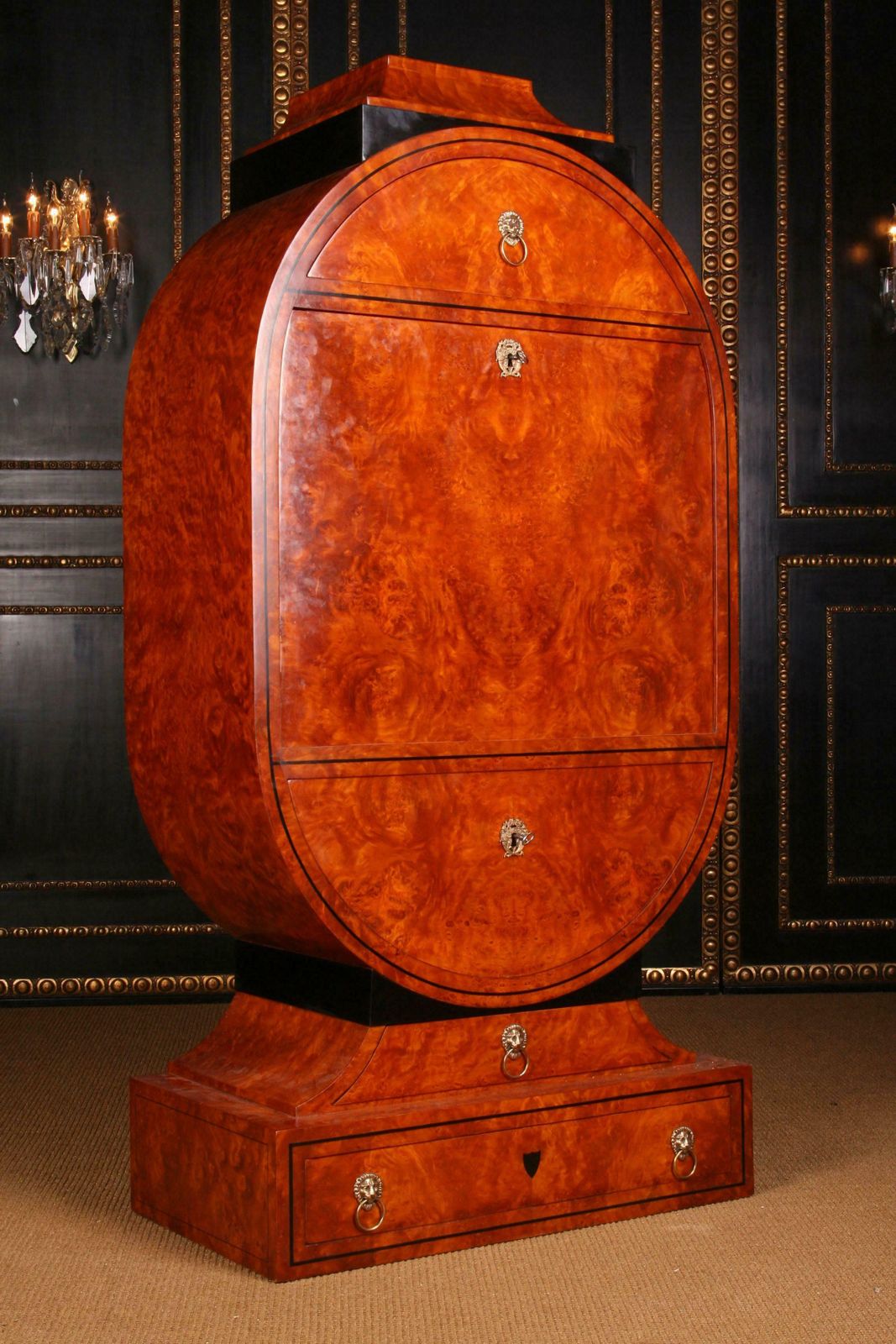 20th Century Vienna Biedermeier Style Lyre Secretaire photo for sale