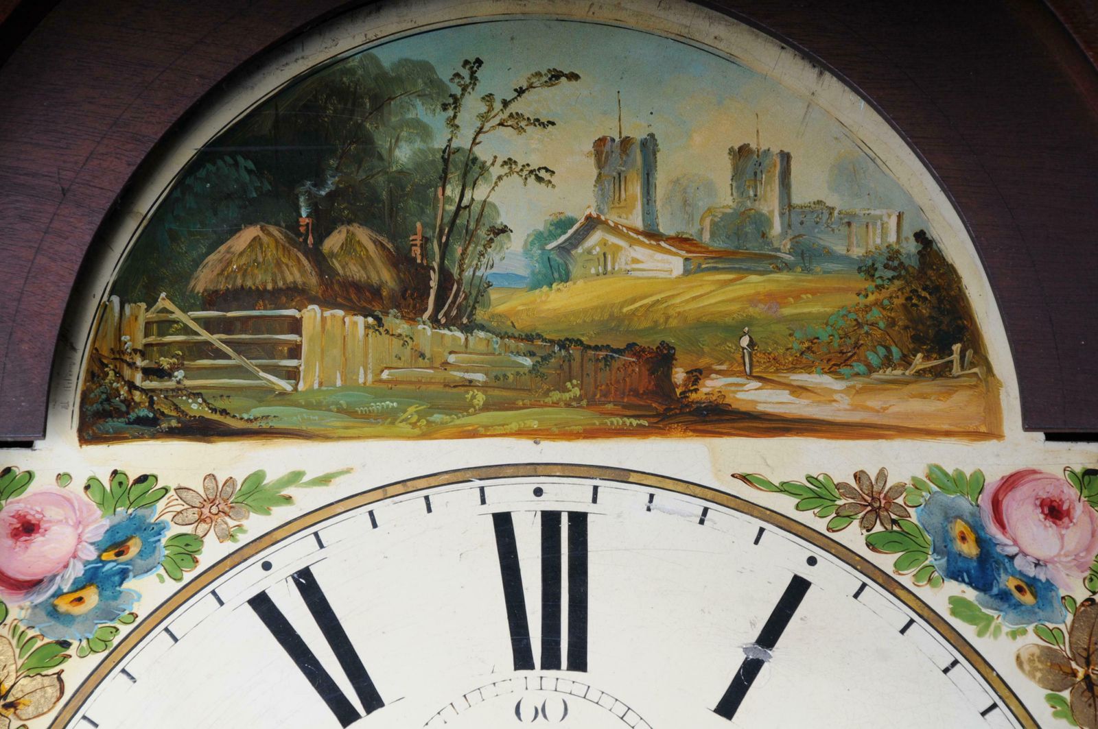 3884.0 Beautiful Antique English Grandfather Clock Mahogany 19th Century photo