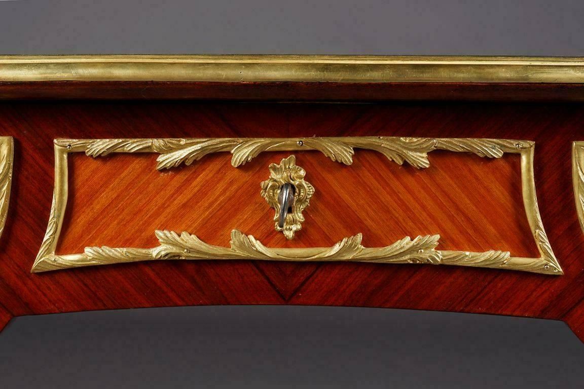 20th Century Louis XV Style Womens Tulip Veneer Bureau Plat Or Desk photo buy