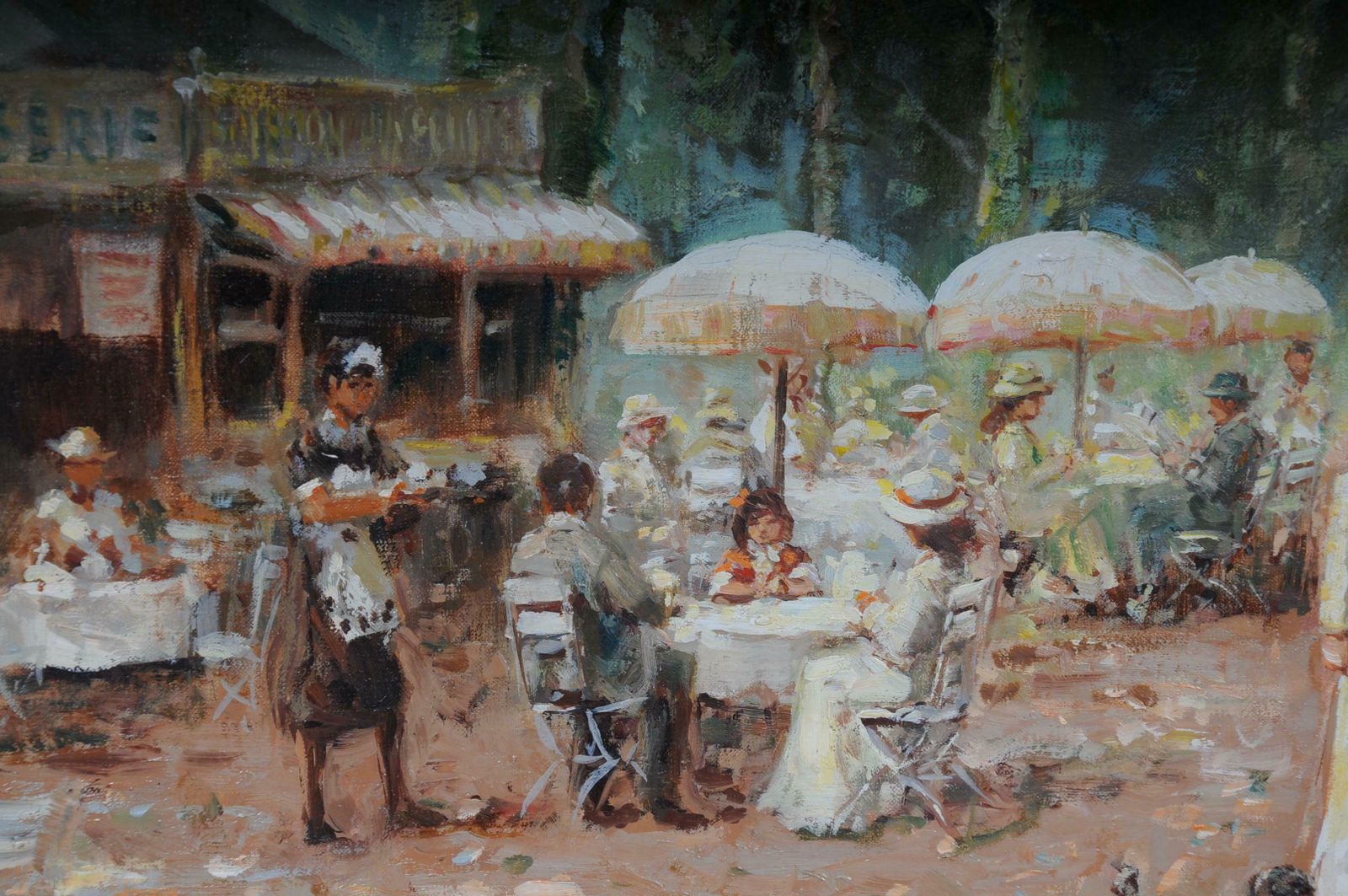 photo vinterior Impressionist Café Landscape France 20th Century