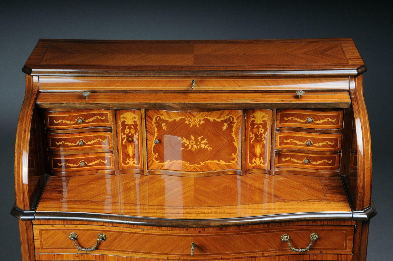 Beautiful Sloping Flap Secretary  Roll Up Secretary 20th Century photo Furniture