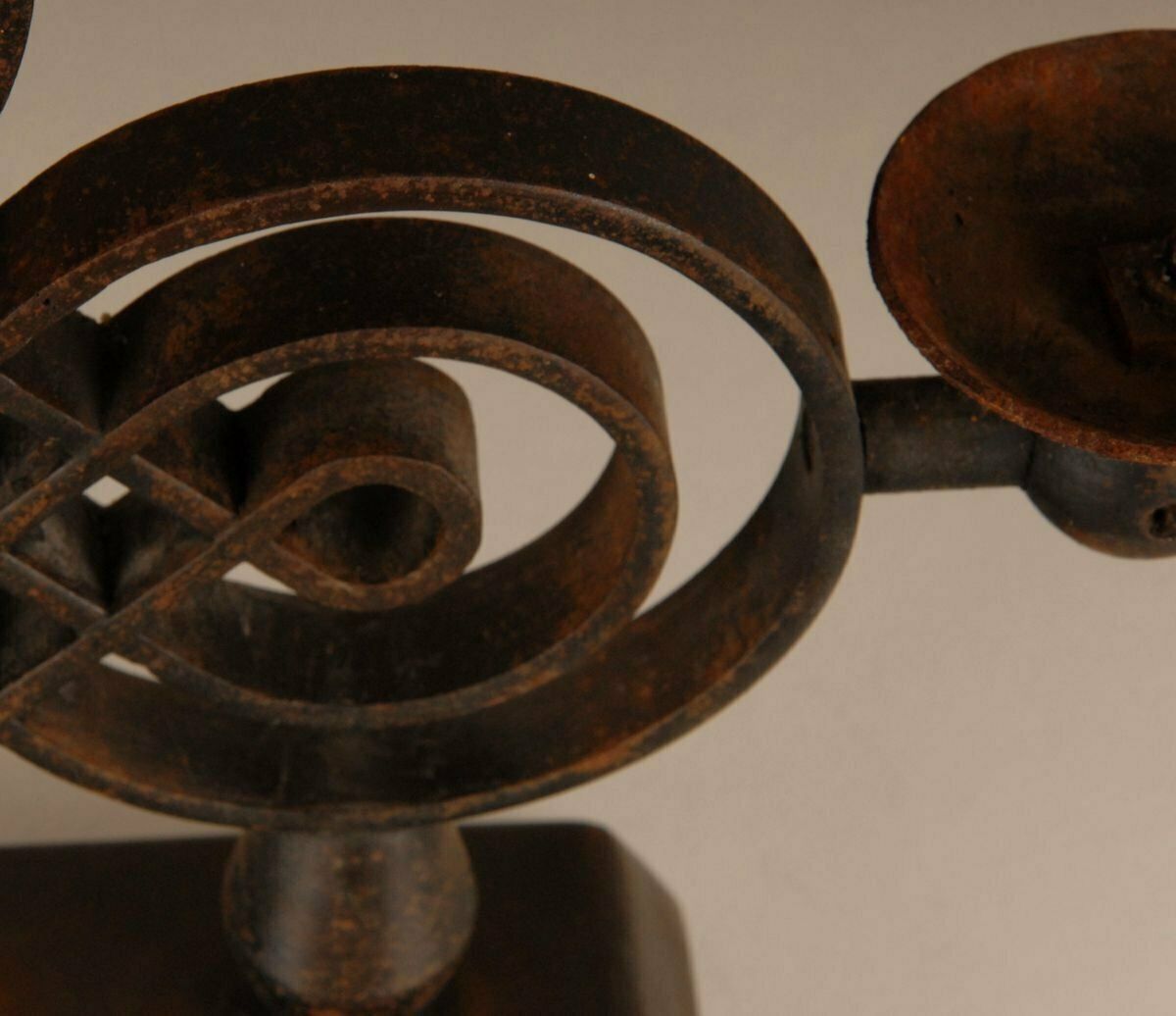 French Art Deco Wrought Iron Candleholder By Gilbert Poillerat, 1940s photo vinterior