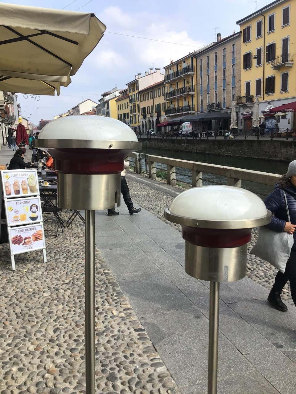 Sergio Mazza ‘Tau’ Couple Floor Lamp Metal Crome Glass 1960 Italy photo vinterior