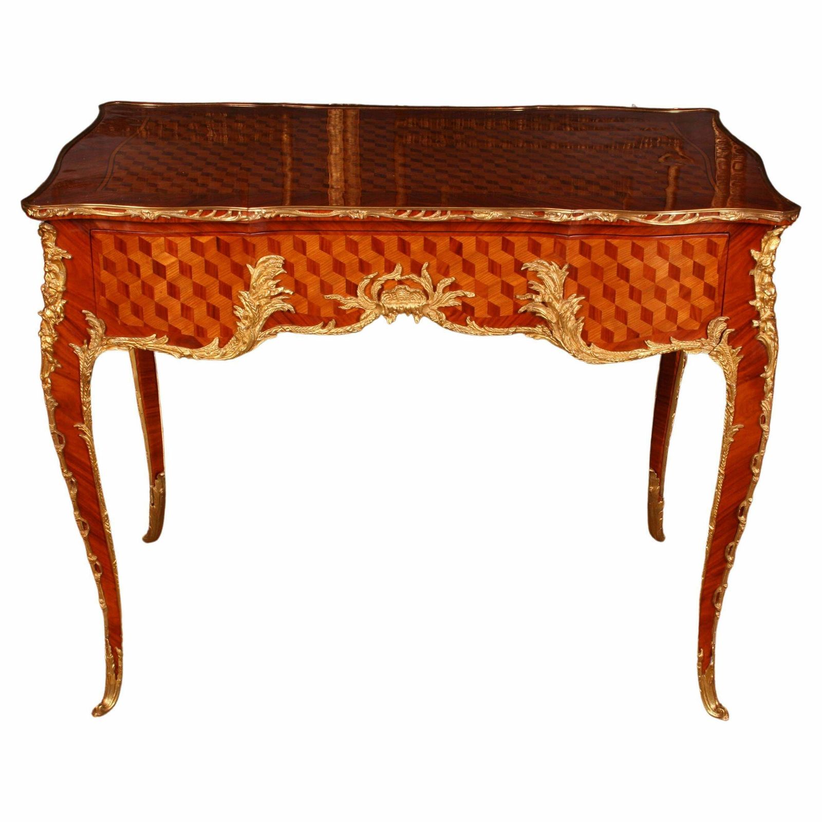 French Bureau Plat In Louis XV Style After Francois Linke