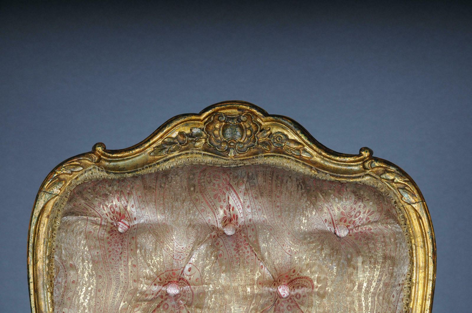 photo vinterior 3 French Salon Lounge Chairs From The Bellevue Palace In Berlin, Gold From 1890
