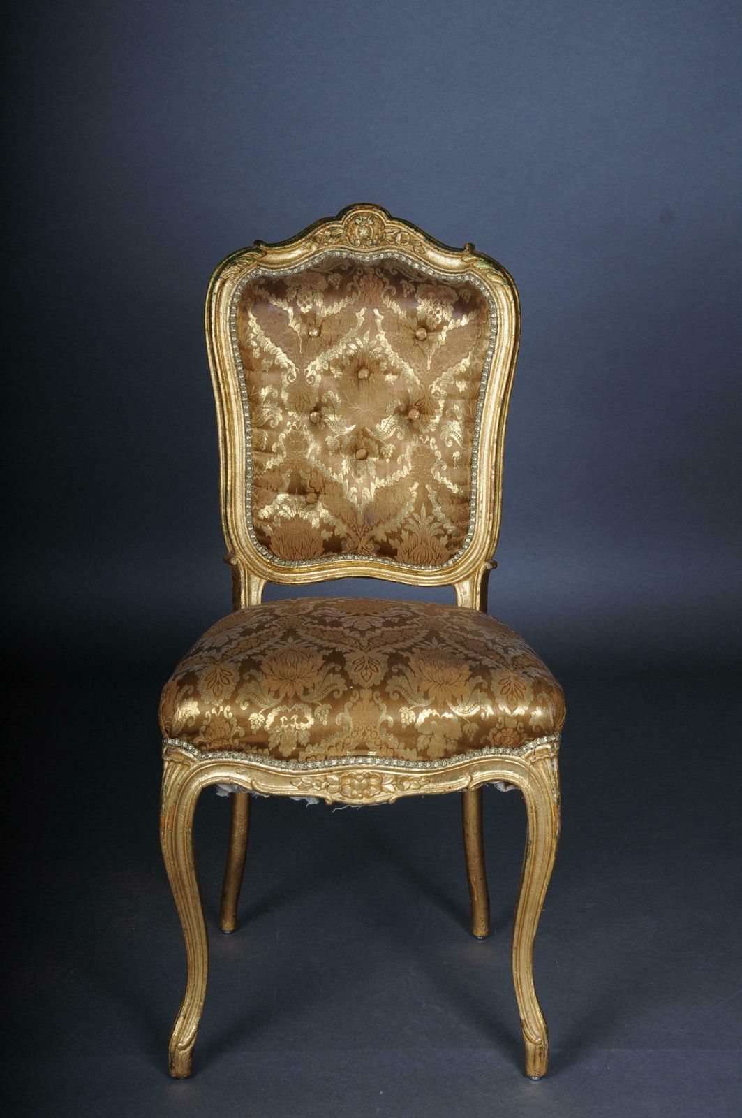 photo vinterior French Salon Chairs From The Bellevue Palace In Berlin, Gold From 1890