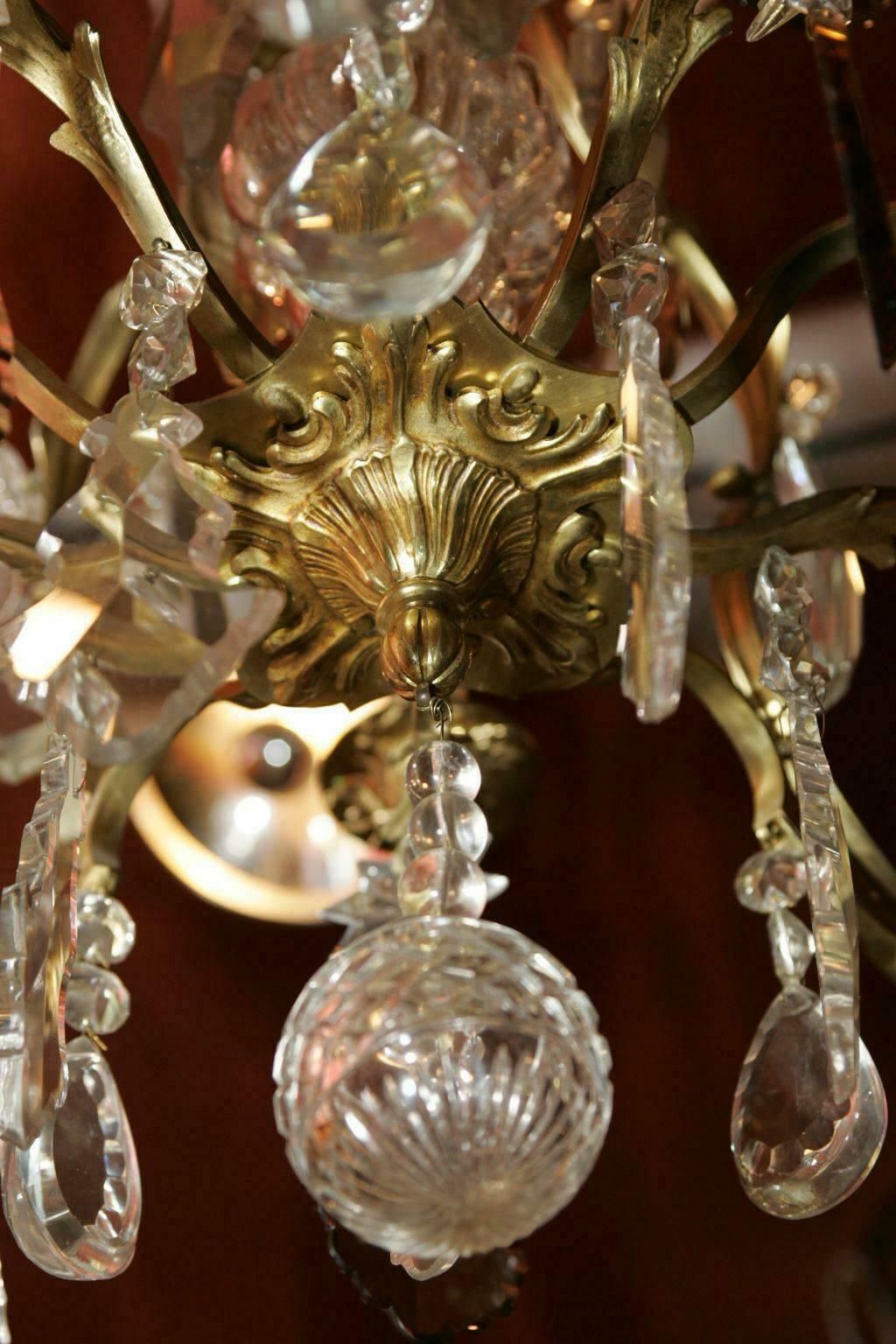 19th Century Louis XV Style French Chandelier photo vintage