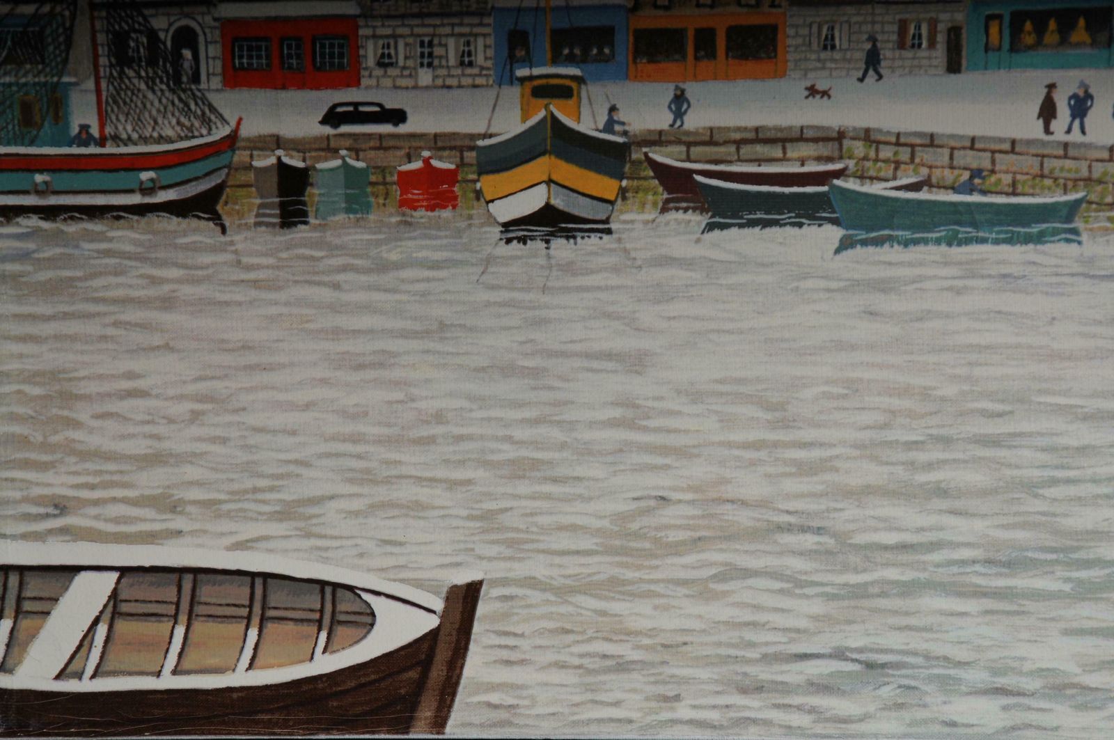 Art Oil Painting By André Bouquet Harbor In Winter photo