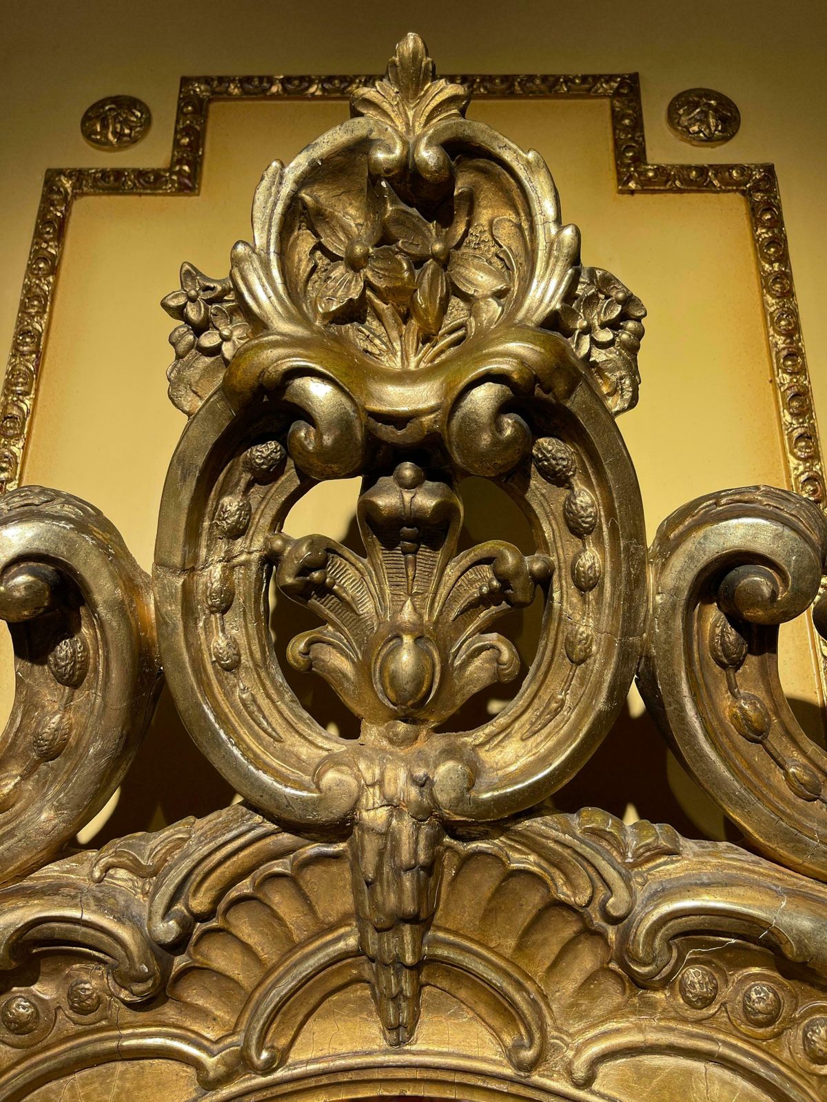 photo for sale Stately Gilded Parlour Wall Mirror, Napoleon III