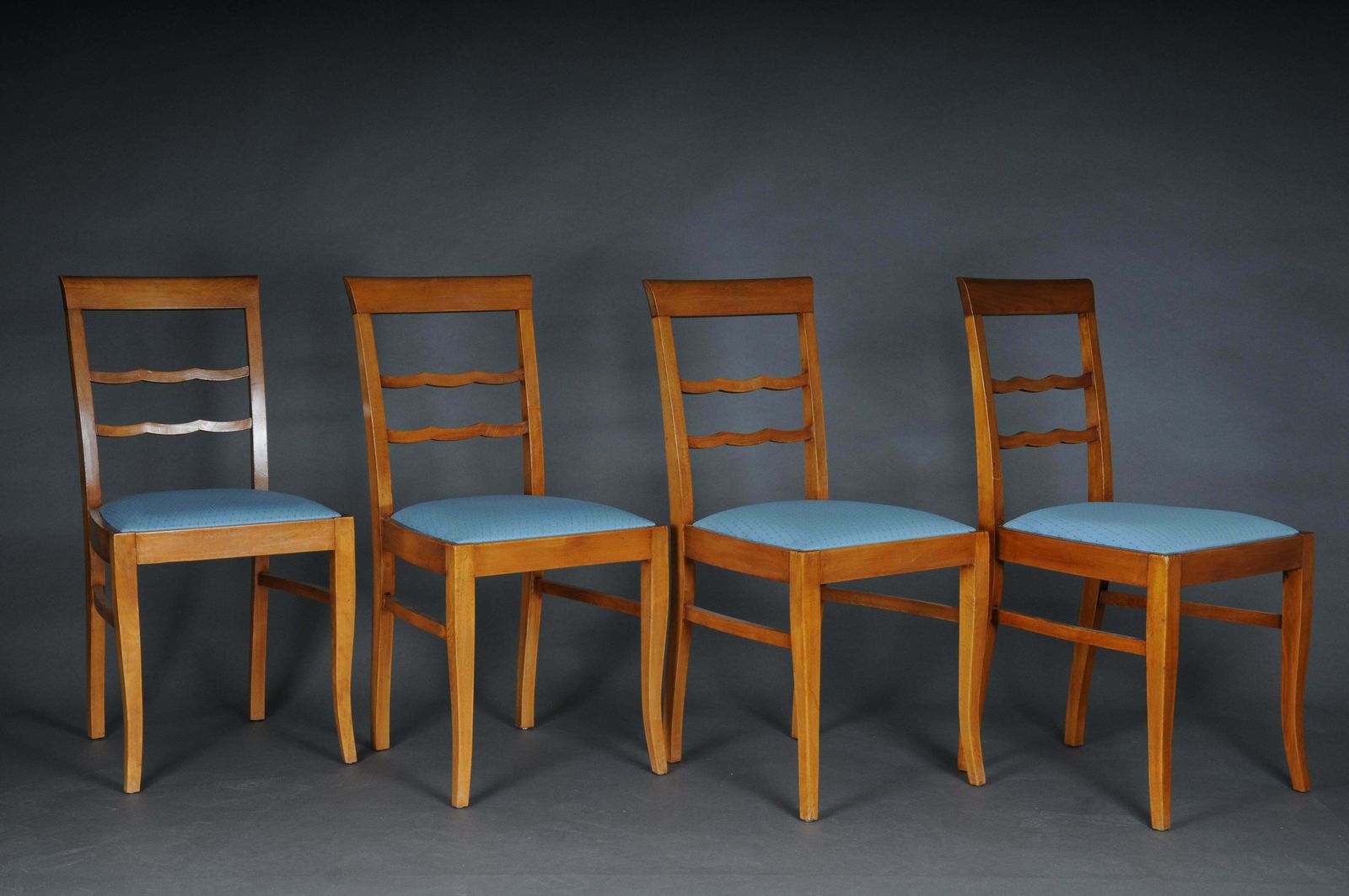 20th Century Set Of 4 Biedermeier/Art Deco Chairs, Birch photo for sale