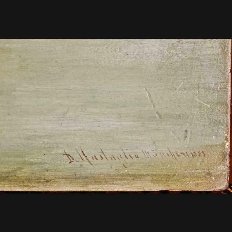 19th Century Painting Landscape With Children Playing photo 931.0