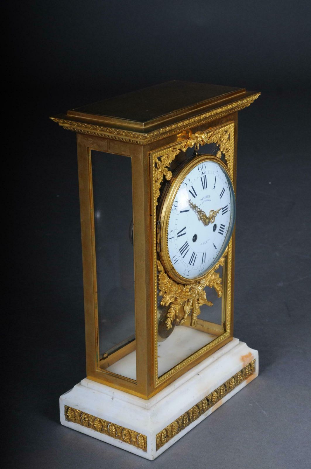 Home Decor Antique French Mantelpiece / Clock, Deniere A Paris, Circa 1880 photo