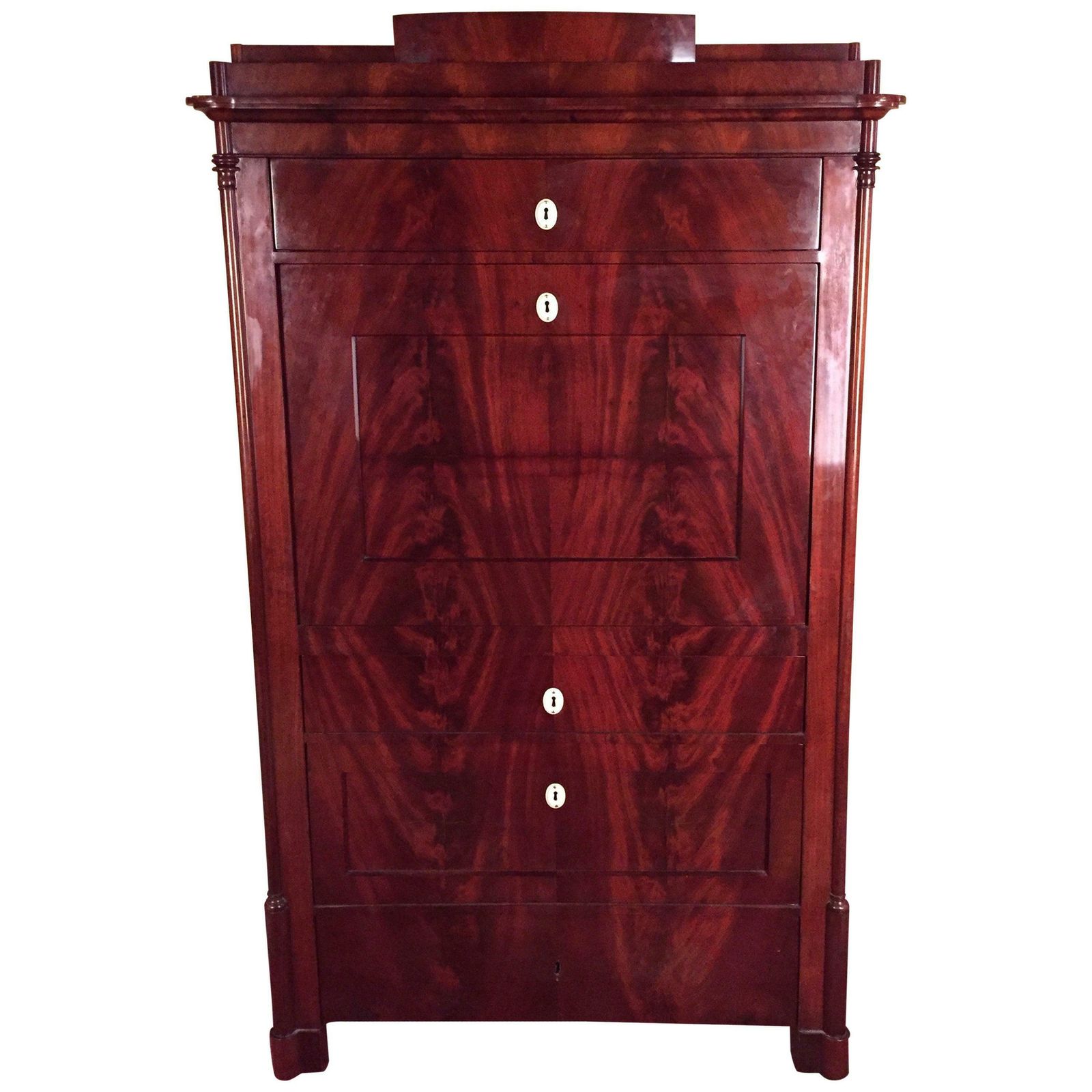 19th Century Biedermeier Secretary Mahogany, 1835