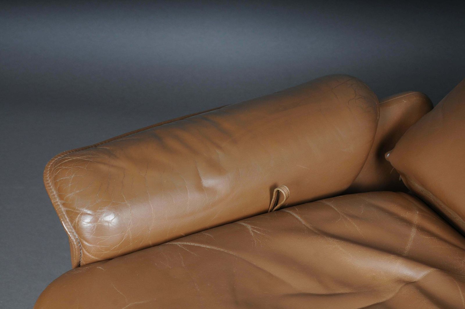 Ds50 De Sede Lounge Chair Set, Switzerland, 1970s, Leather Brown / Beige photo vintage