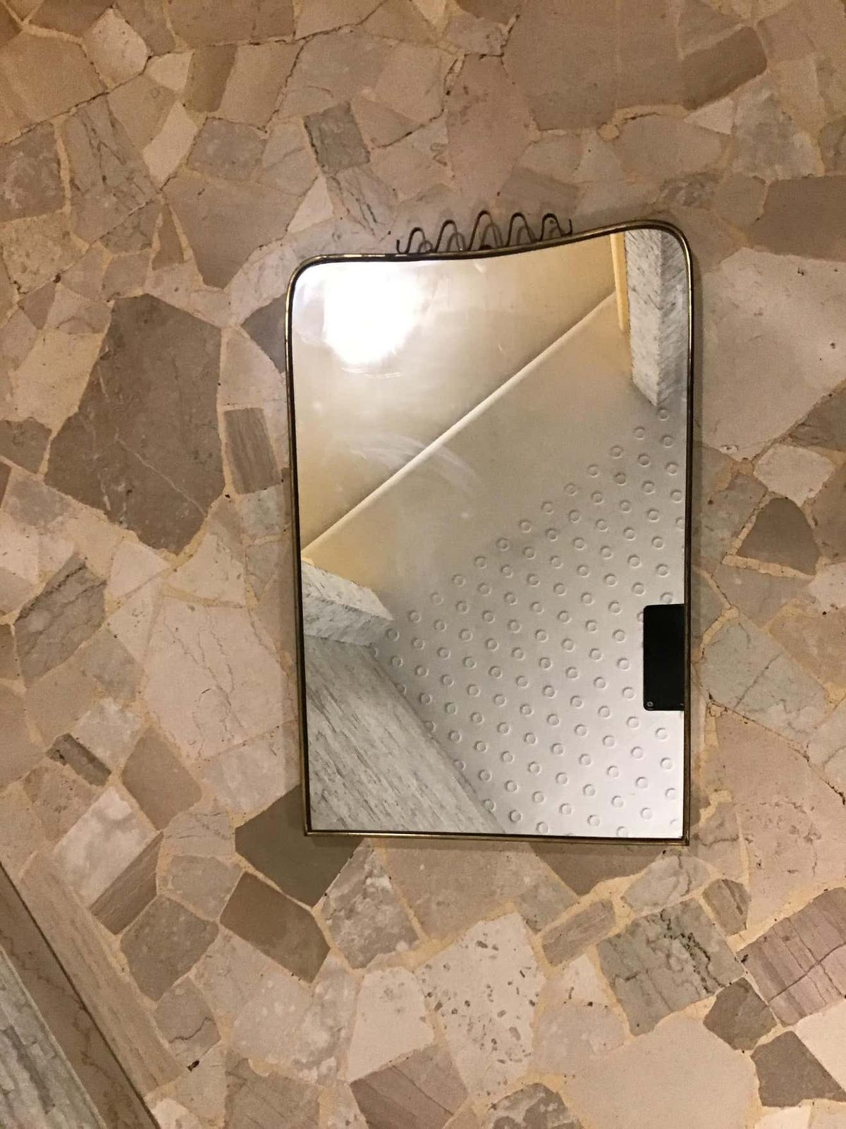 Gio’ Ponti Fontana Arte Mirror Brass Wood Glass 1950 Italy photo 4496.0