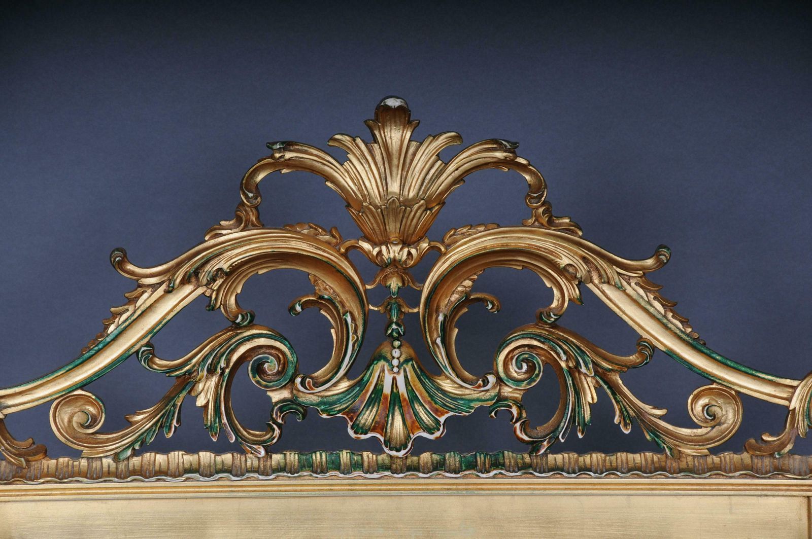 20th Century Antique French Louis XV Bed, Gold, Rococo photo 3481.0