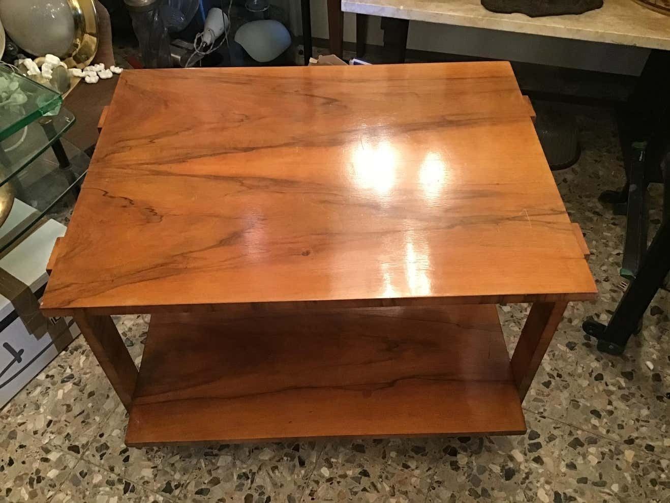 Osvaldo Borsani Coffee Table Wood 1940 Italy photo for sale