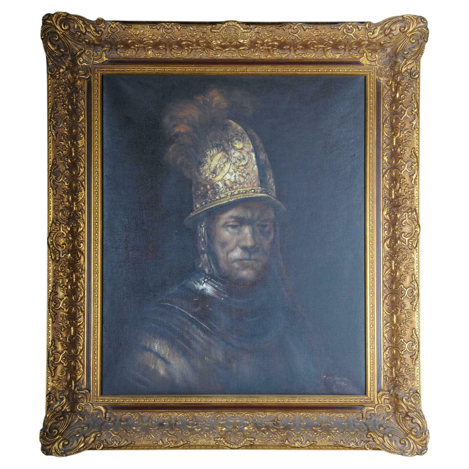 Oil Painting "The Man In The Gold Helmet" Rembrandt Van Rijn