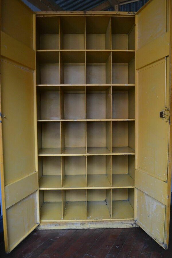 Vintage Steel Pigeon Holes /Solicitors Deed Cabinet photo vinterior