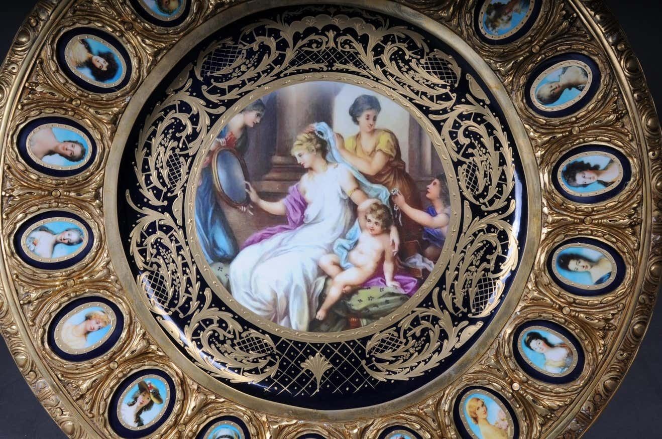 Furniture Imperial Centre Table, Frame And Top Mount In Porcelain With Sevres Style Bronze photo