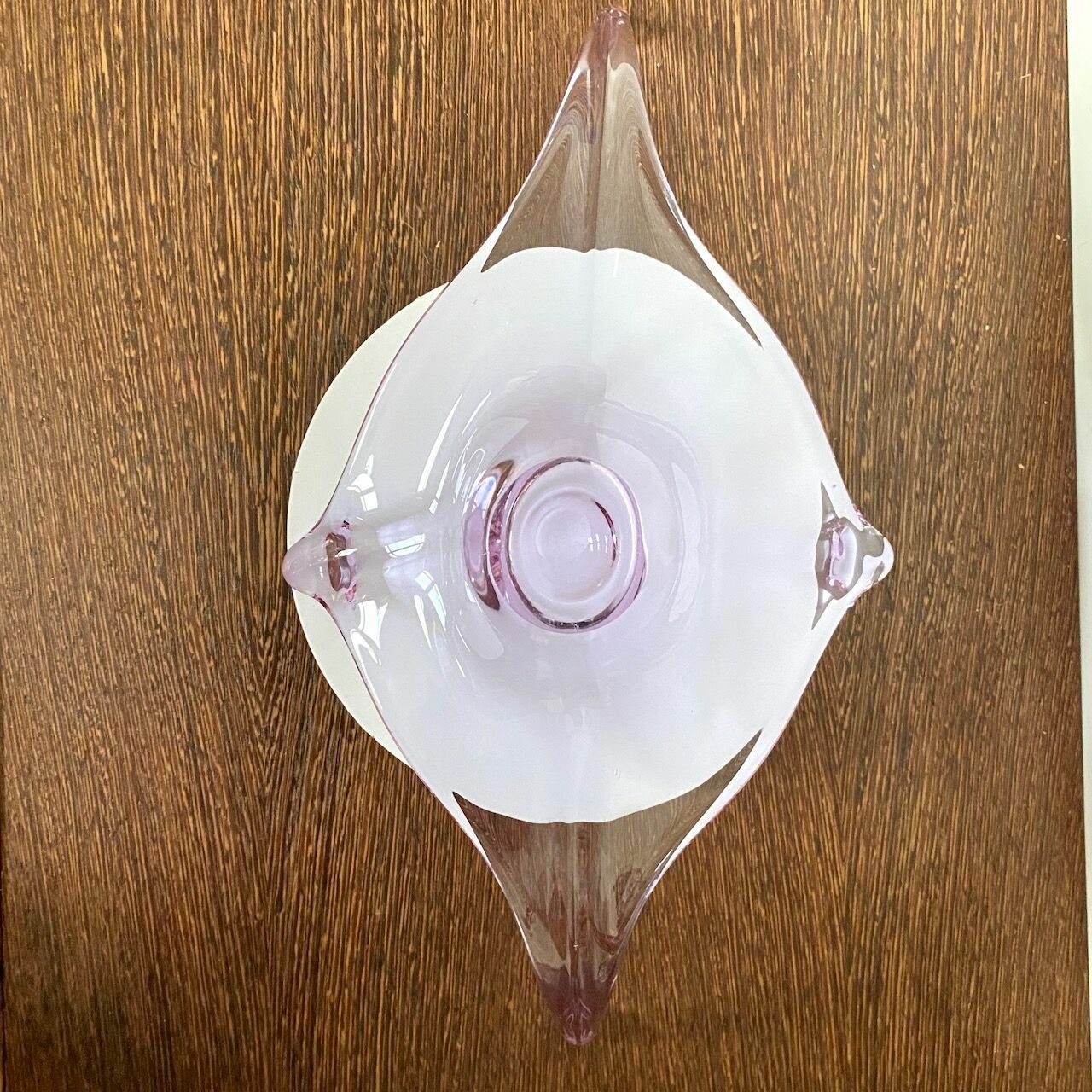 photo furniture Murano Organisch Glazen Sculptuur Schaal – Lila