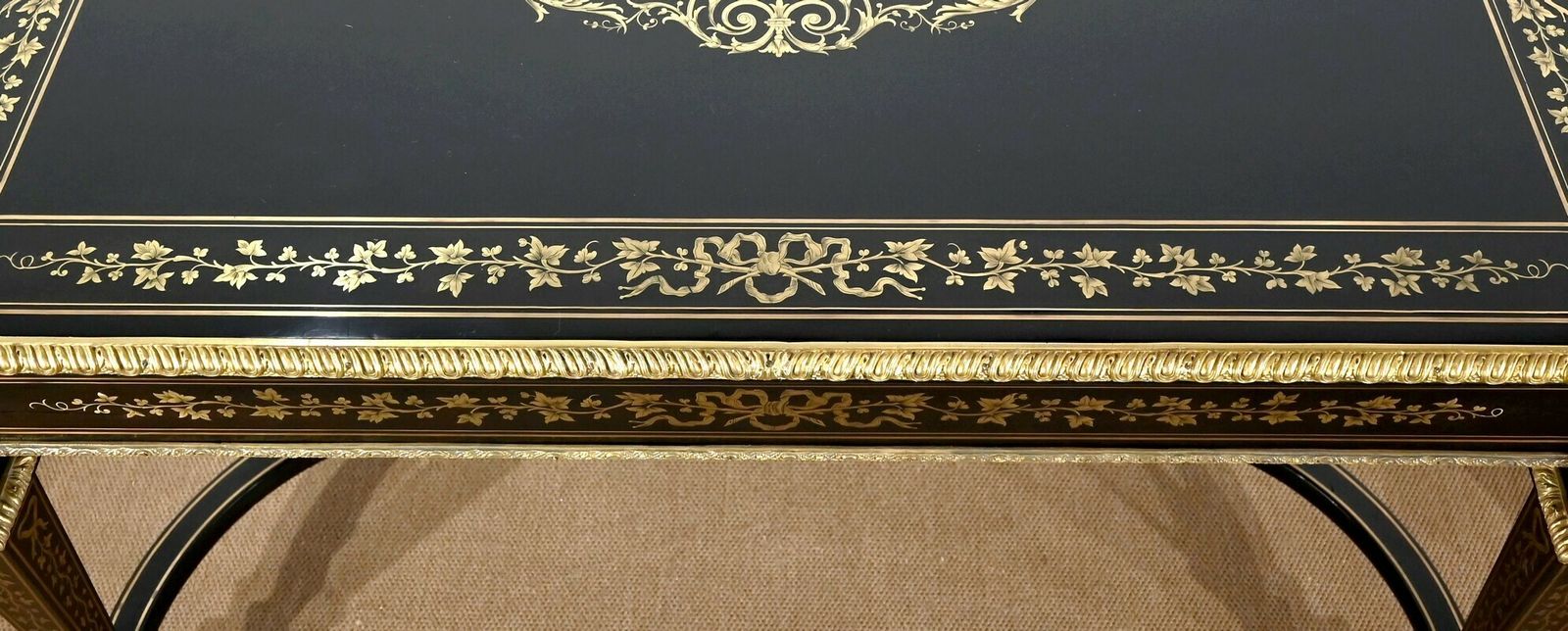 photo furniture Important Bureau All Faces In Blackened Poirier, Napoleon III Period   Mid 19th Century