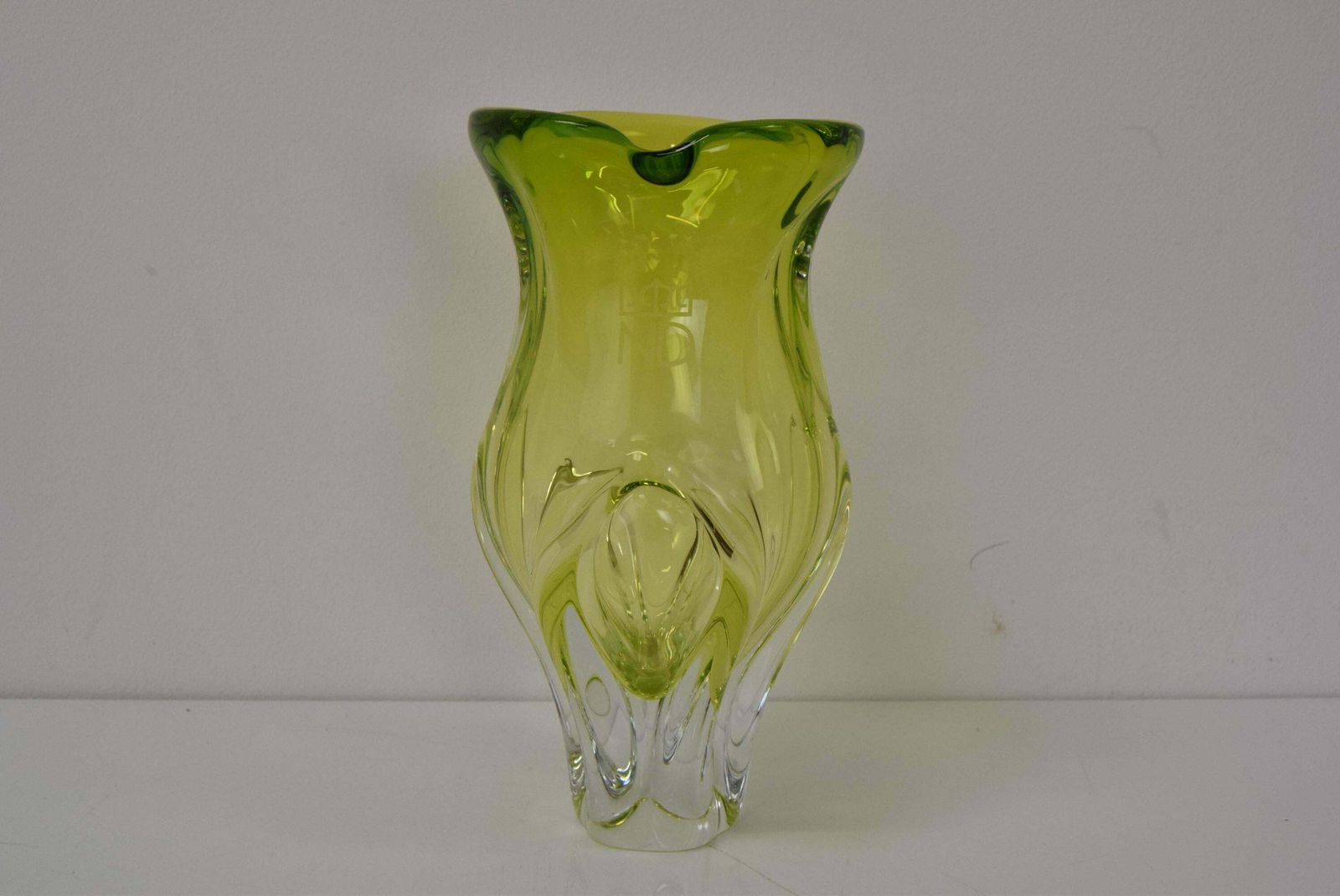 Vintage Art Glass Vase Designed By Josef Hospodka ,1960's. photo for sale