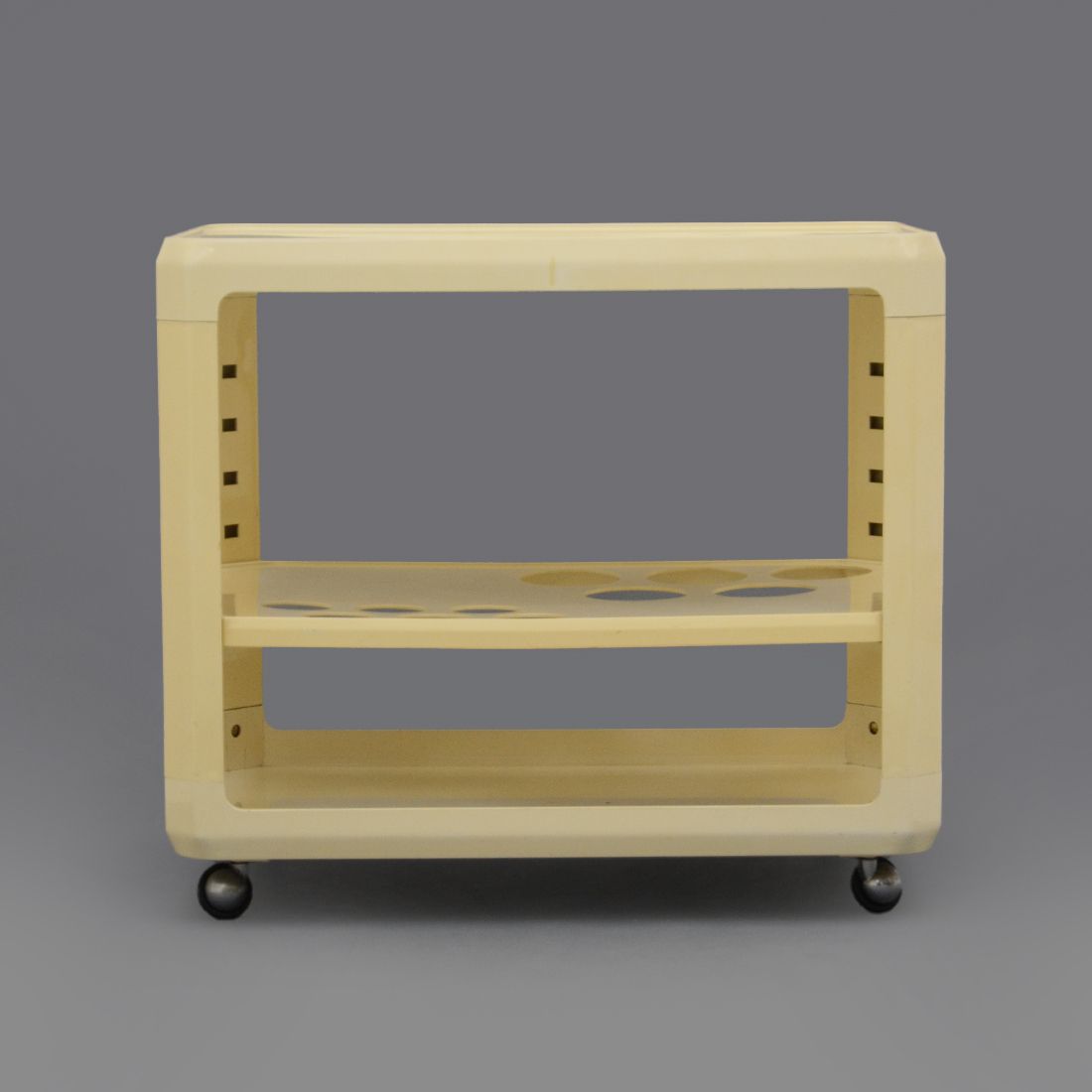 White Bar Trolley By Alberto Rosselli For Kartell, 1970s photo vinterior