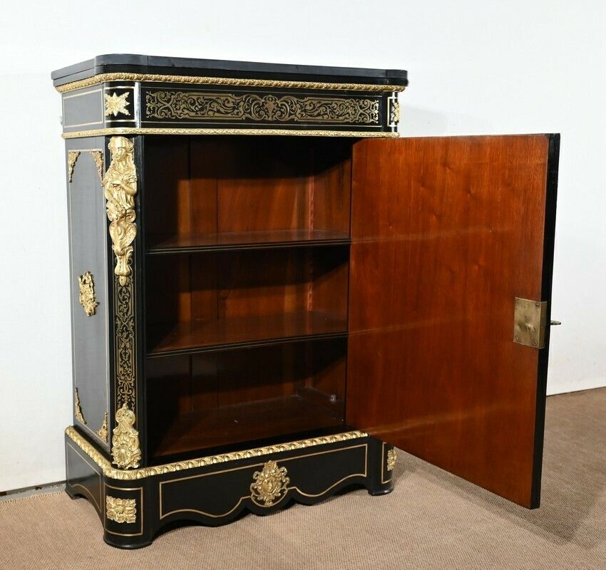 Support Cabinet In Blackened Pear Tree, Napoleon III Period   Mid 19th Century photo Furniture