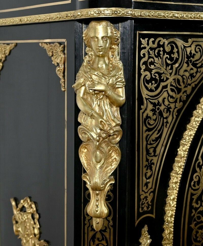 photo for sale Support Cabinet In Blackened Pear Tree, Napoleon III Period   Mid 19th Century