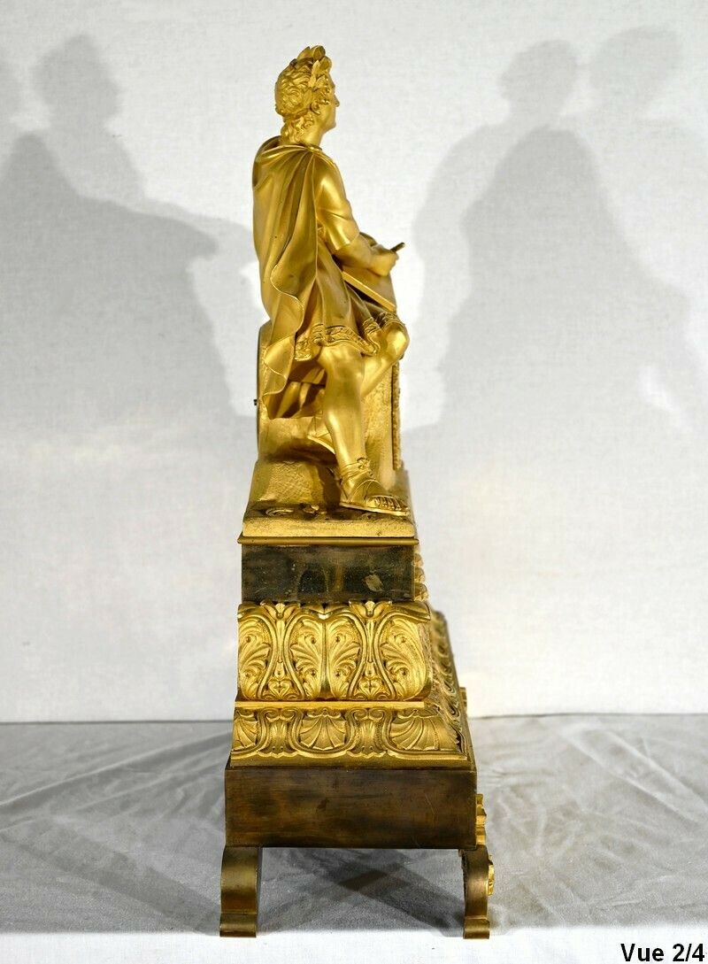 photo vintage Important Gilt Bronze Clock   1st Part Of The 19th Century