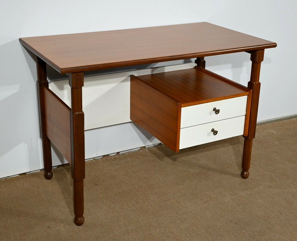 Small Mahogany And Teak Desk, Gautier Style – 1960s photo furniture